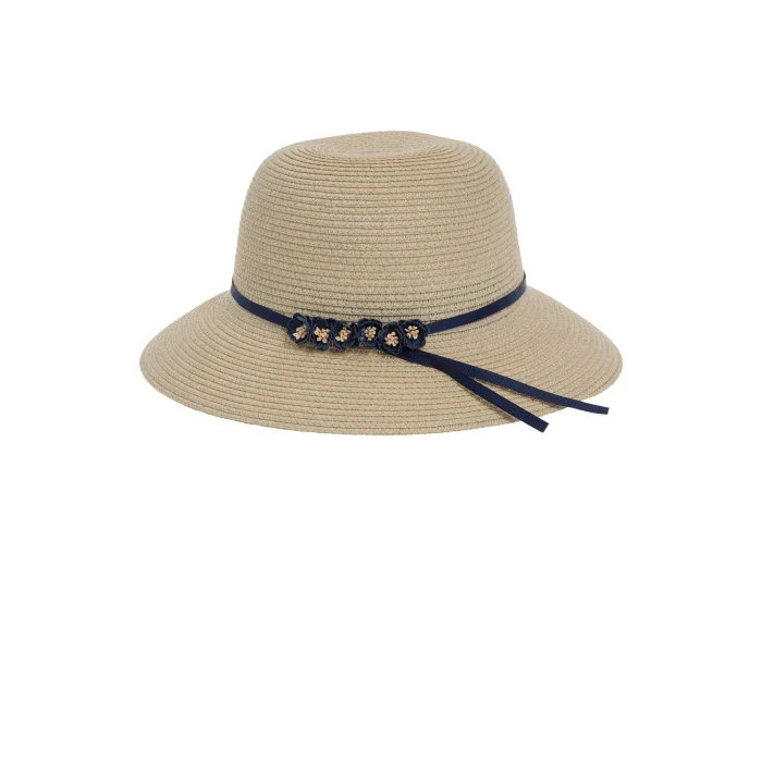 Çiçekli Kadın Hasır Şapka 1457