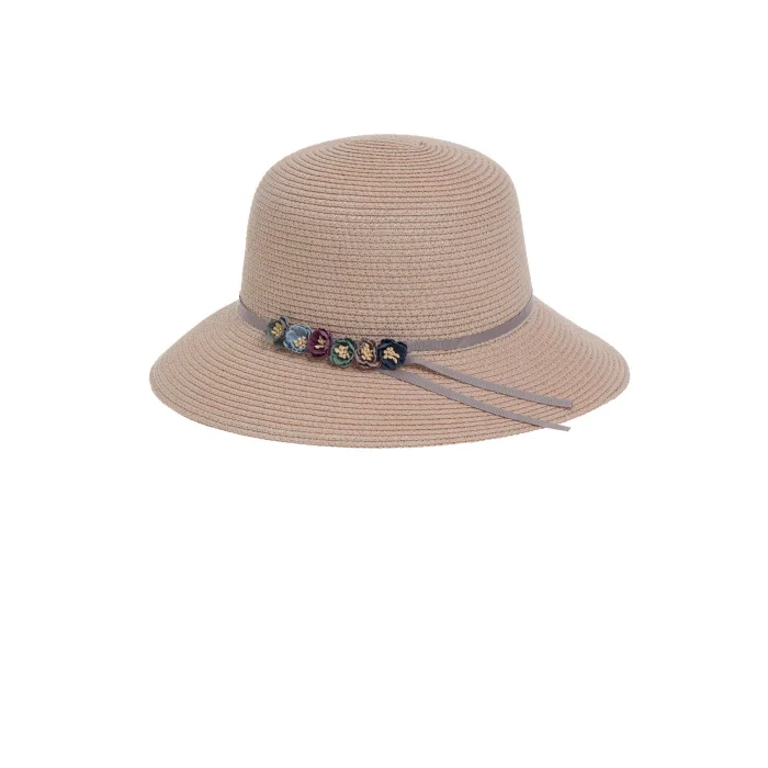 Çiçekli Kadın Hasır Şapka 1457