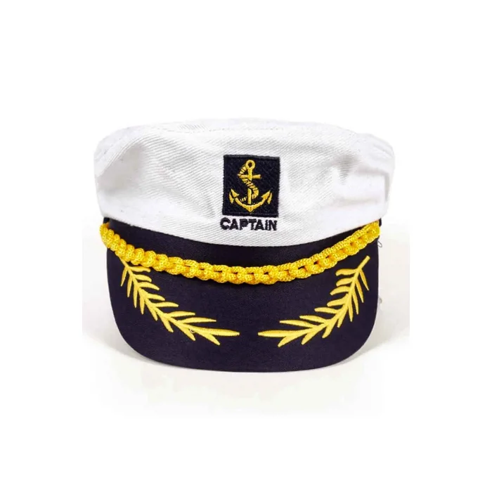 Unisex Kaptan Şapka 1512 Beyaz