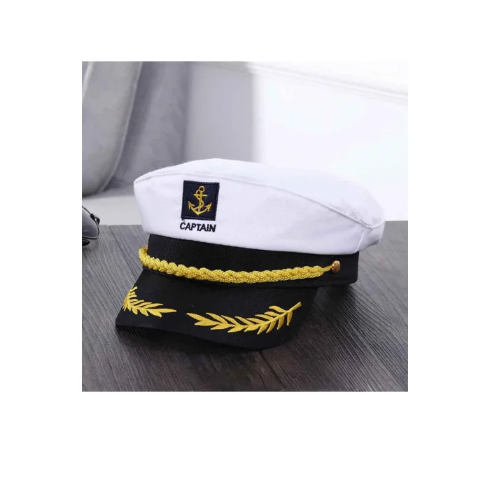 Unisex Kaptan Şapka 1512 Beyaz