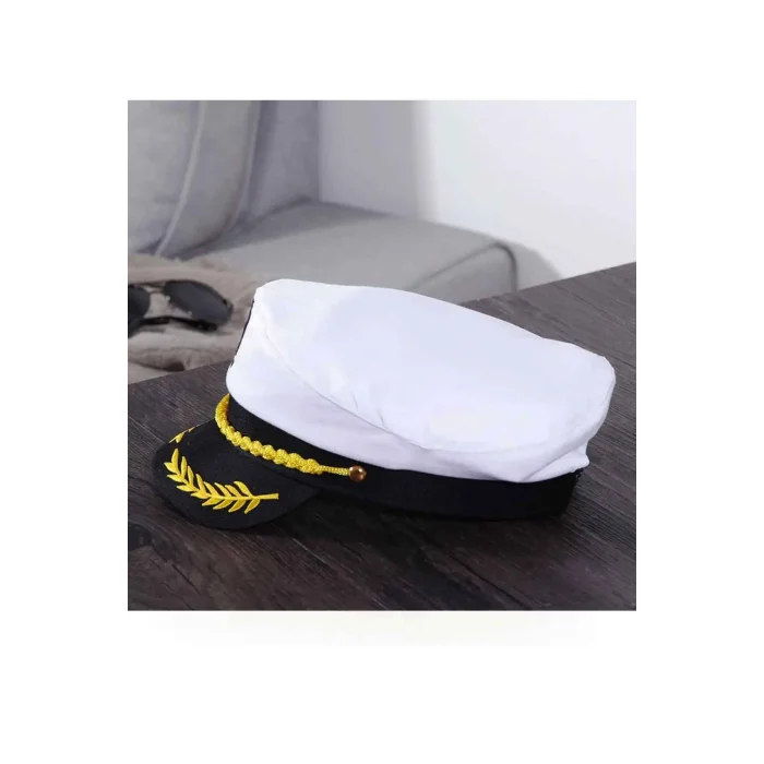 Unisex Kaptan Şapka 1512 Beyaz