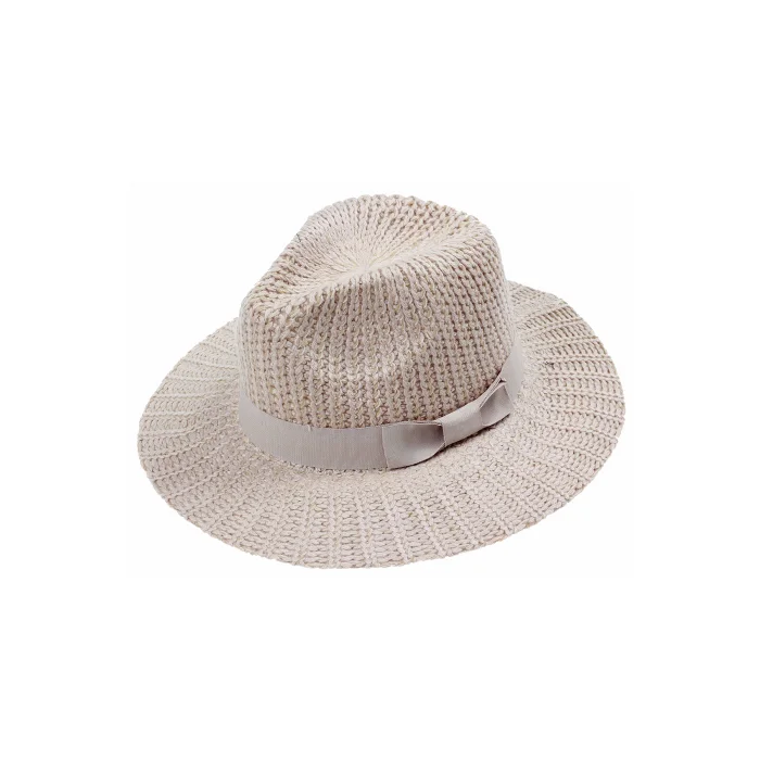 Örme Geniş Kenarlı Krem Kadın Fötr 7171