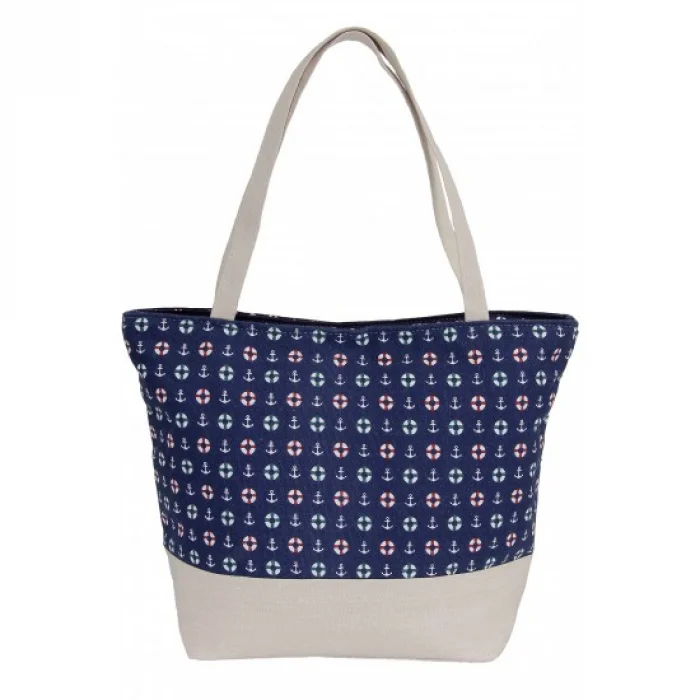 BAY ŞAPKACI - Kadın Lacivert Plaj Çantası 6489