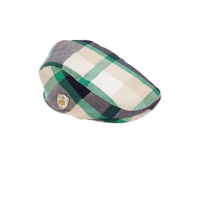 Yazlık Erkek Ekose Yeşil Kasket 1033
