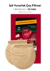 İpli Çay Kahve Filtresi (6cm x 8cm )Ağartılmamış %100 Kağıt Yuvarlak