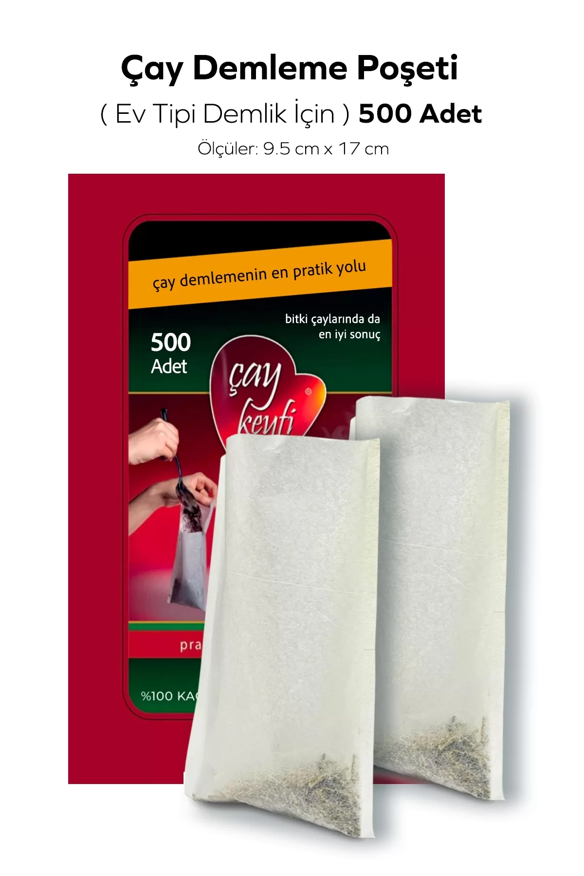 Çay Demleme Poşeti ( Kupa/Fincan için) 9.5x17cm 500 Adet
