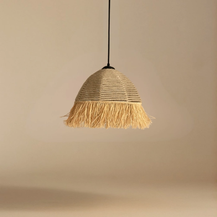 3’lü Halat Bohem Aydınlatma Seti (El Yapımı 2 Abajur + 1 Avize)