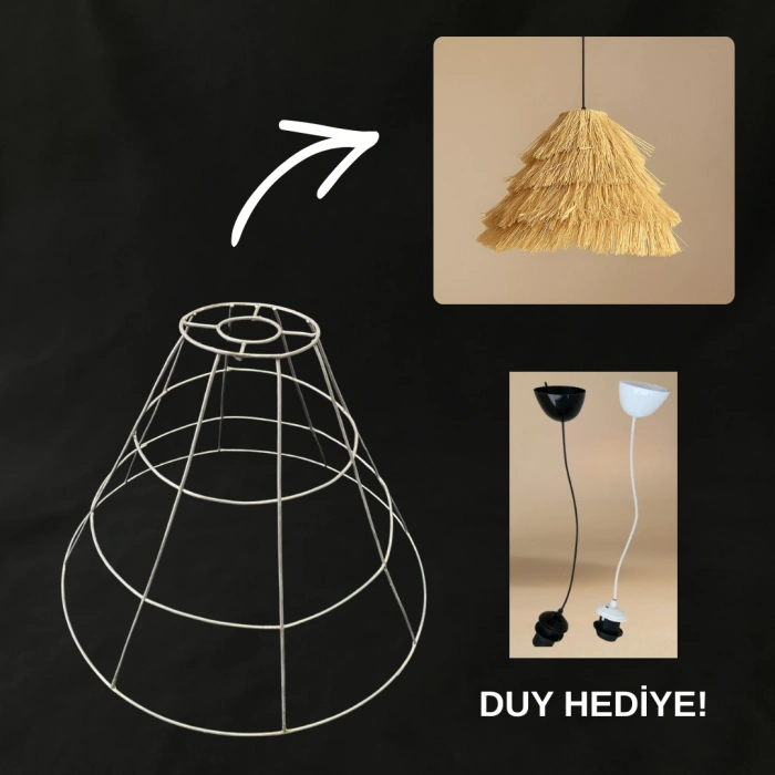 Konik Avize İskeleti - Demir Avize Tel İskelet