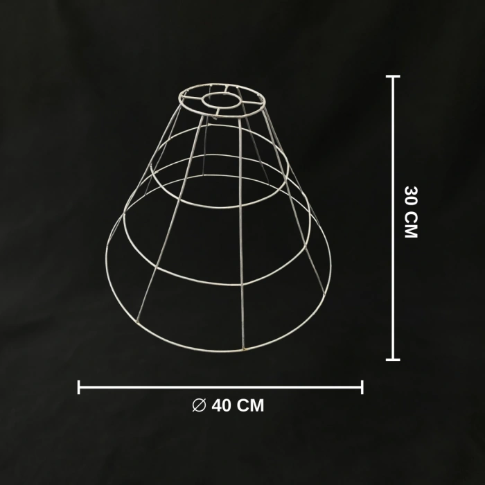 Konik Avize İskeleti - Demir Avize Tel İskelet