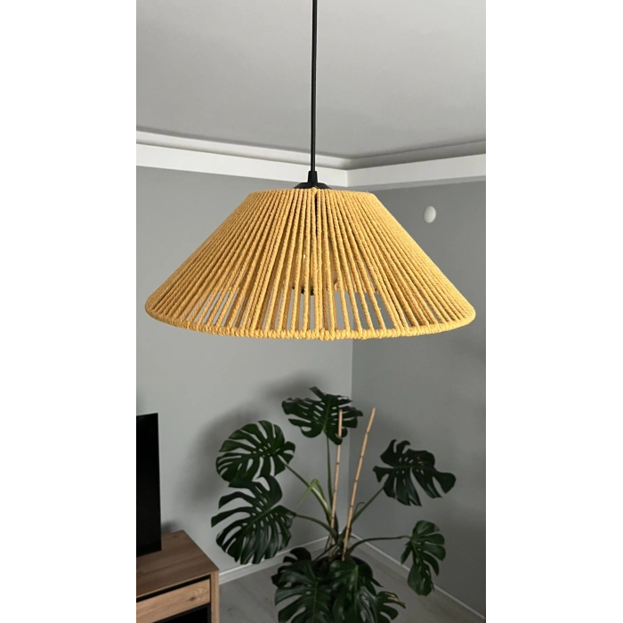 Makrome Avize (HARDAL) - Ev, Çocuk Odası, Balkon, Kış Bahçesi, Kafe, Restoran, Bungalov Aydınlatma / El Yapımı Bohem Makrome Avize