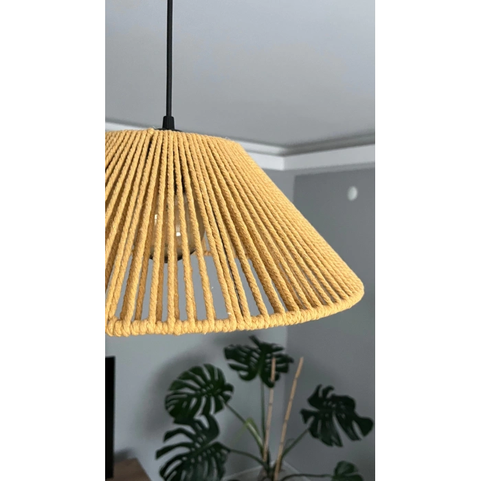 Makrome Avize (HARDAL) - Ev, Çocuk Odası, Balkon, Kış Bahçesi, Kafe, Restoran, Bungalov Aydınlatma / El Yapımı Bohem Makrome Avize