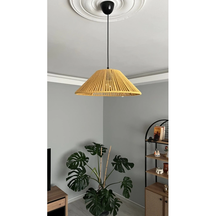 Makrome Avize (HARDAL) - Ev, Çocuk Odası, Balkon, Kış Bahçesi, Kafe, Restoran, Bungalov Aydınlatma / El Yapımı Bohem Makrome Avize