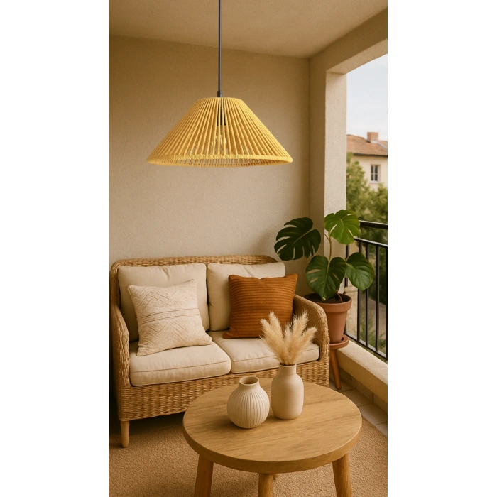 Makrome Avize (HARDAL) - Ev, Çocuk Odası, Balkon, Kış Bahçesi, Kafe, Restoran, Bungalov Aydınlatma / El Yapımı Bohem Makrome Avize