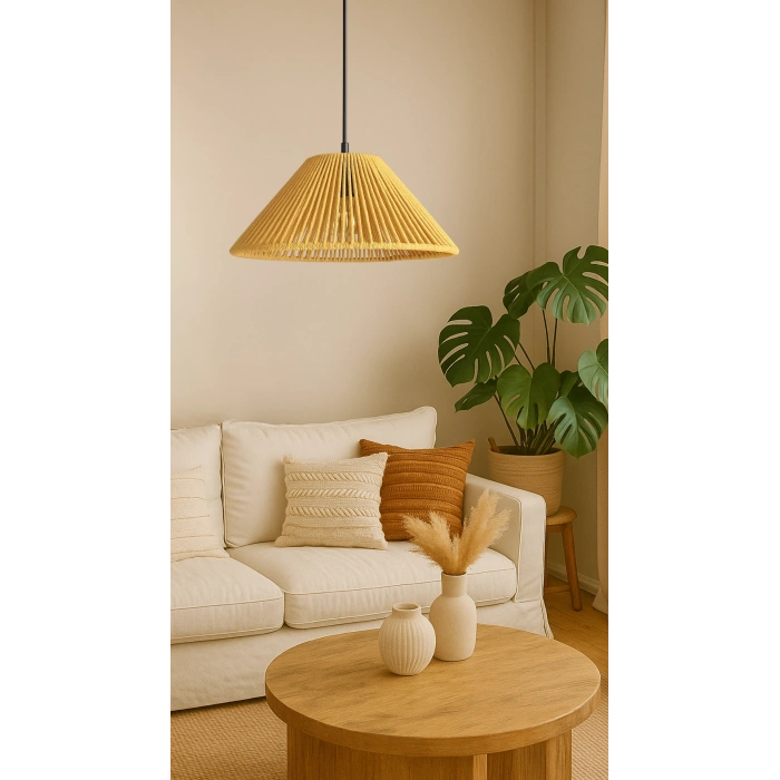 Makrome Avize (HARDAL) - Ev, Çocuk Odası, Balkon, Kış Bahçesi, Kafe, Restoran, Bungalov Aydınlatma / El Yapımı Bohem Makrome Avize