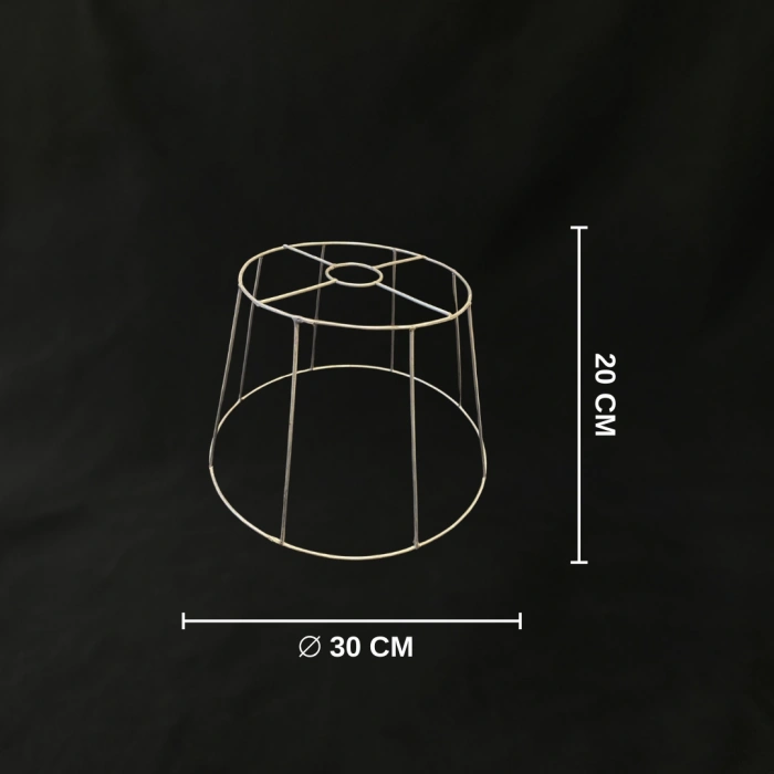 Üçgen (30CM) Avize İskeleti - Demir Avize Tel İskelet