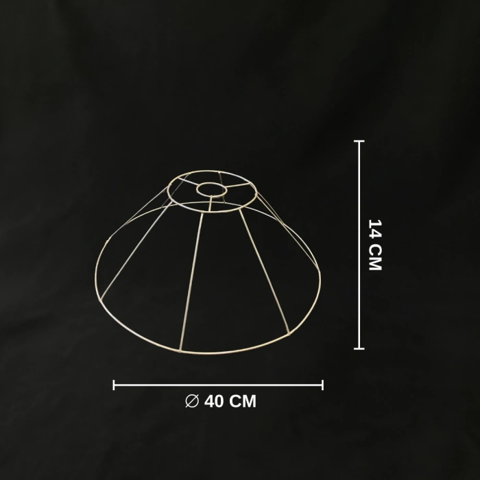 Üçgen (40CM) Avize İskeleti - Demir Avize Tel İskelet