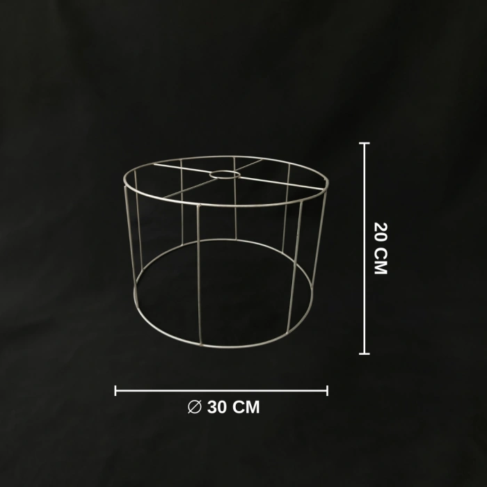 Yuvarlak (30CM) Avize İskeleti - Demir Avize Tel İskelet