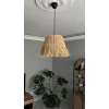 Saçaklı Rafya Avize - Ev, Balkon, Kış Bahçesi, Kafe, Restoran, Sahil, Bungalov Aydınlatma / El Yapımı Sık Örme Bohem Saçaklı Rafya Avize