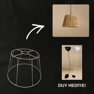 Üçgen (30CM) Avize İskeleti - Demir Avize Tel İskelet