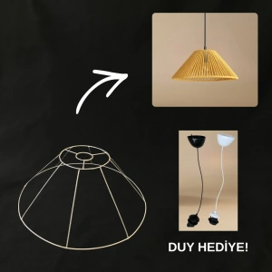 Üçgen (40CM) Avize İskeleti - Demir Avize Tel İskelet