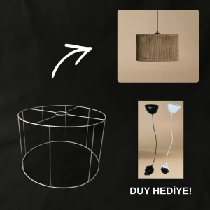 Yuvarlak (30CM) Avize İskeleti - Demir Avize Tel İskelet