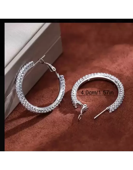 Zircon Baget Halka Küpe