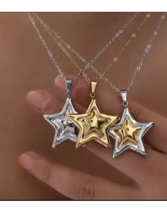 Steel Star Kolye (Çift Renk)