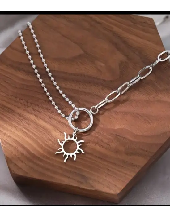 Vinta Güneş Kolye