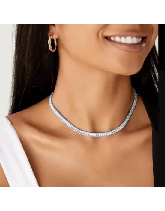 Zircon Baget Kolye (Uzatma Kılıpsli)