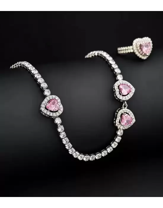 Zircon Olivia Set (Kolye Yüzük  7 numara)