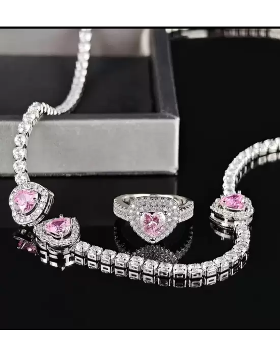 Zircon Olivia Set (Kolye Yüzük  7 numara)
