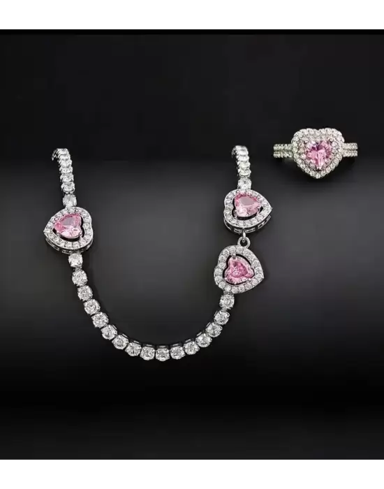 Zircon Olivia Set (Kolye Yüzük  7 numara)