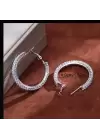 Zircon Baget Halka Küpe