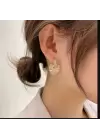 Taşlı Kalp Küpe