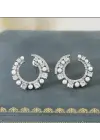 Zircon Julieta İnci İşlemeli Küpe