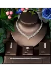 Zircon Set (Kolye Bileklik Küpe Yüzük)(2)