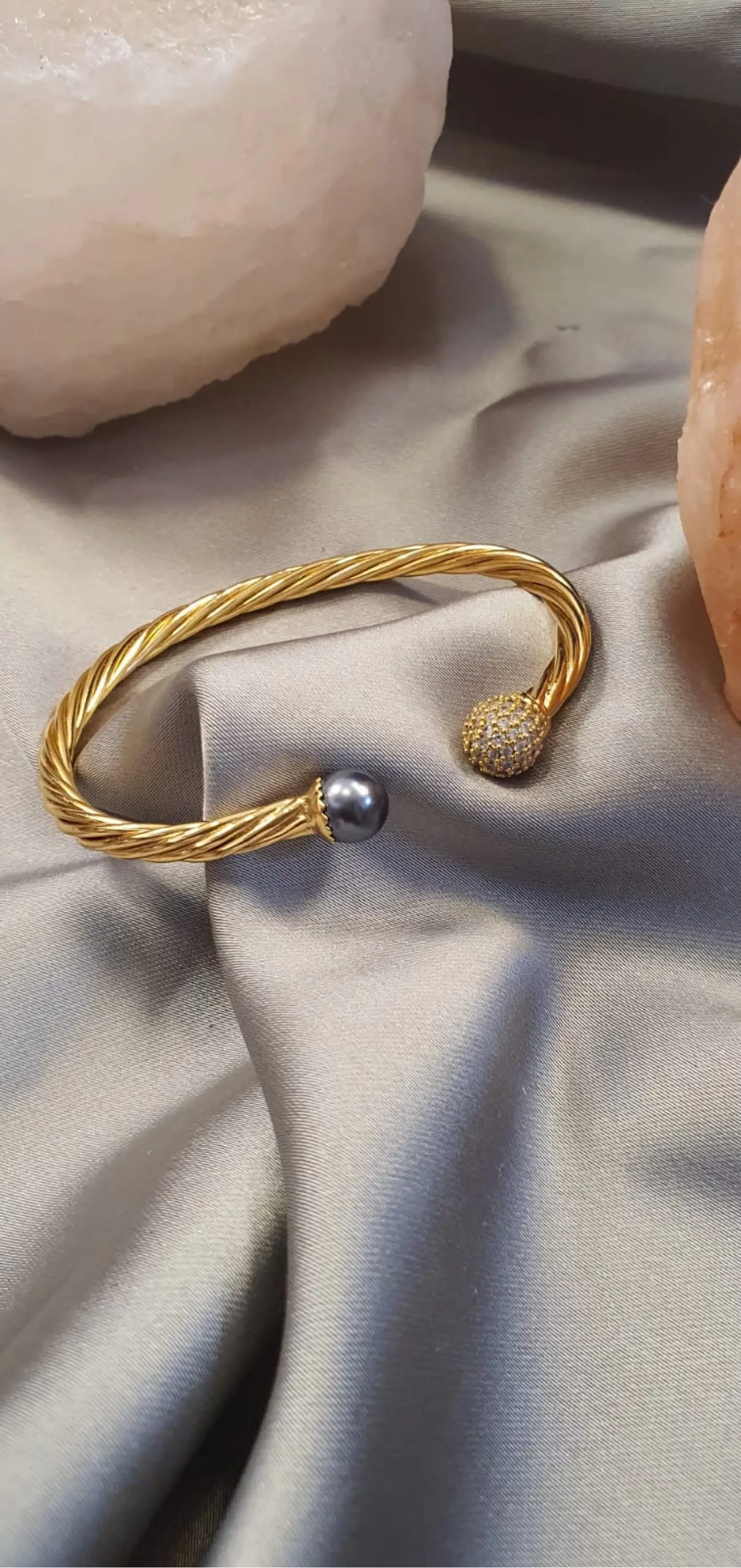 Miniqu İnci İnce Burgulu Model Bileklik