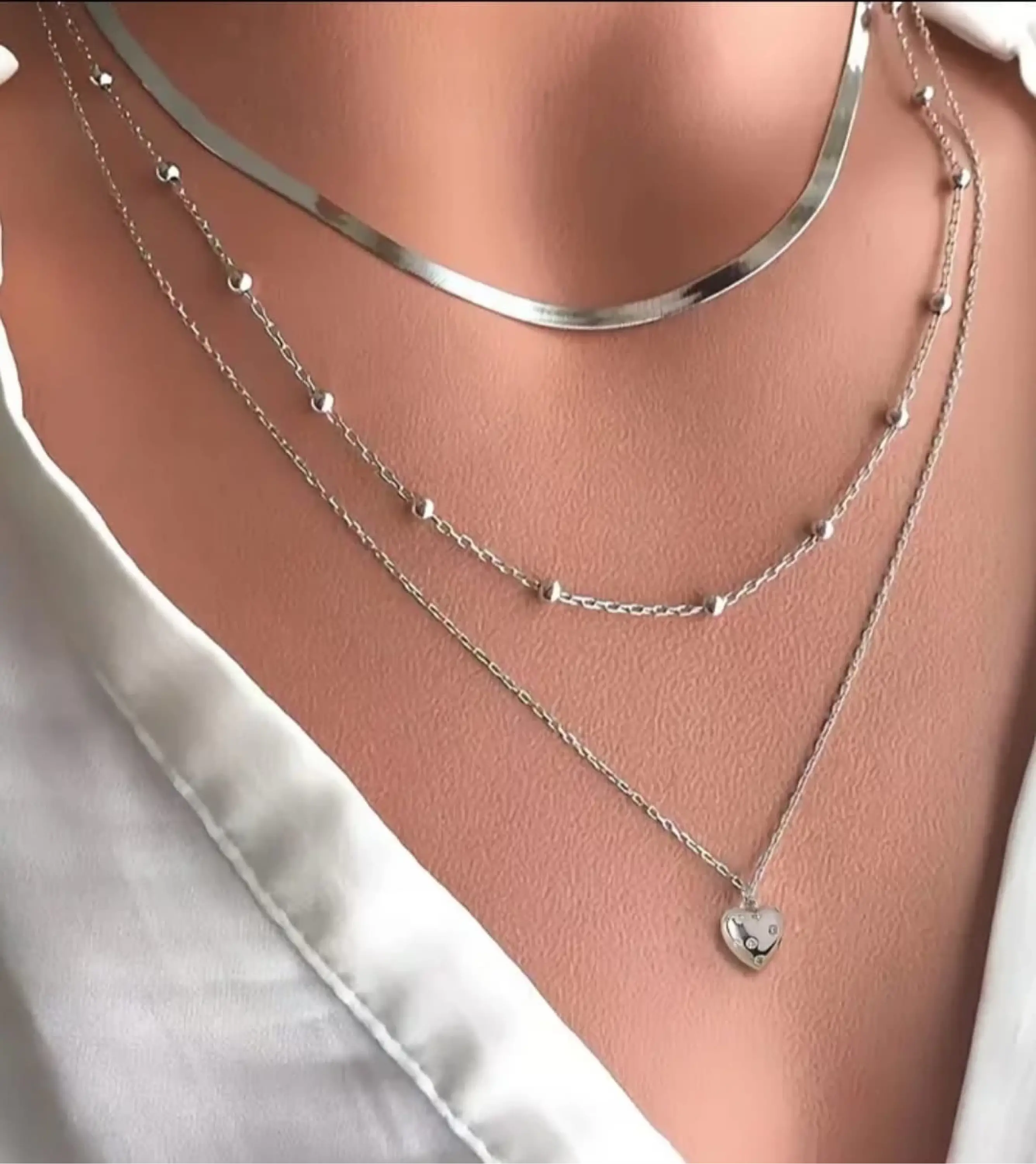 Çift Katmanlı Kolye(3Lü)