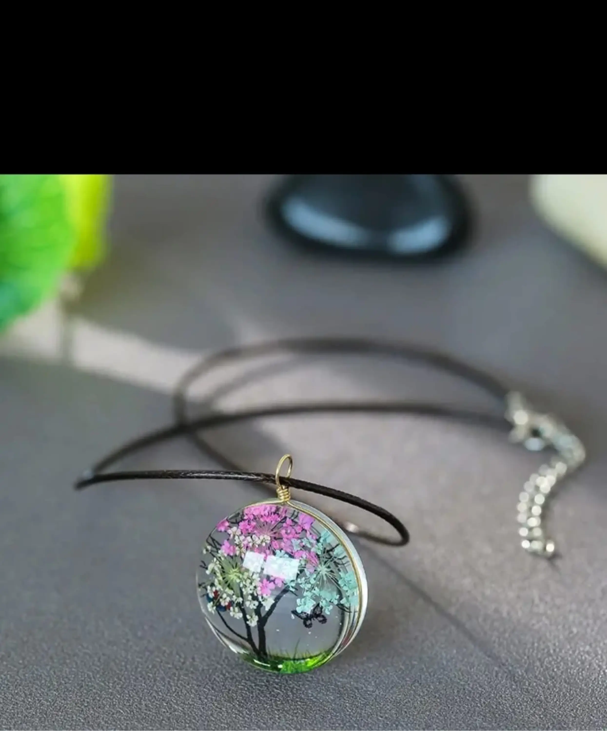 Cam İçi Hayat Ağacı Kolye
