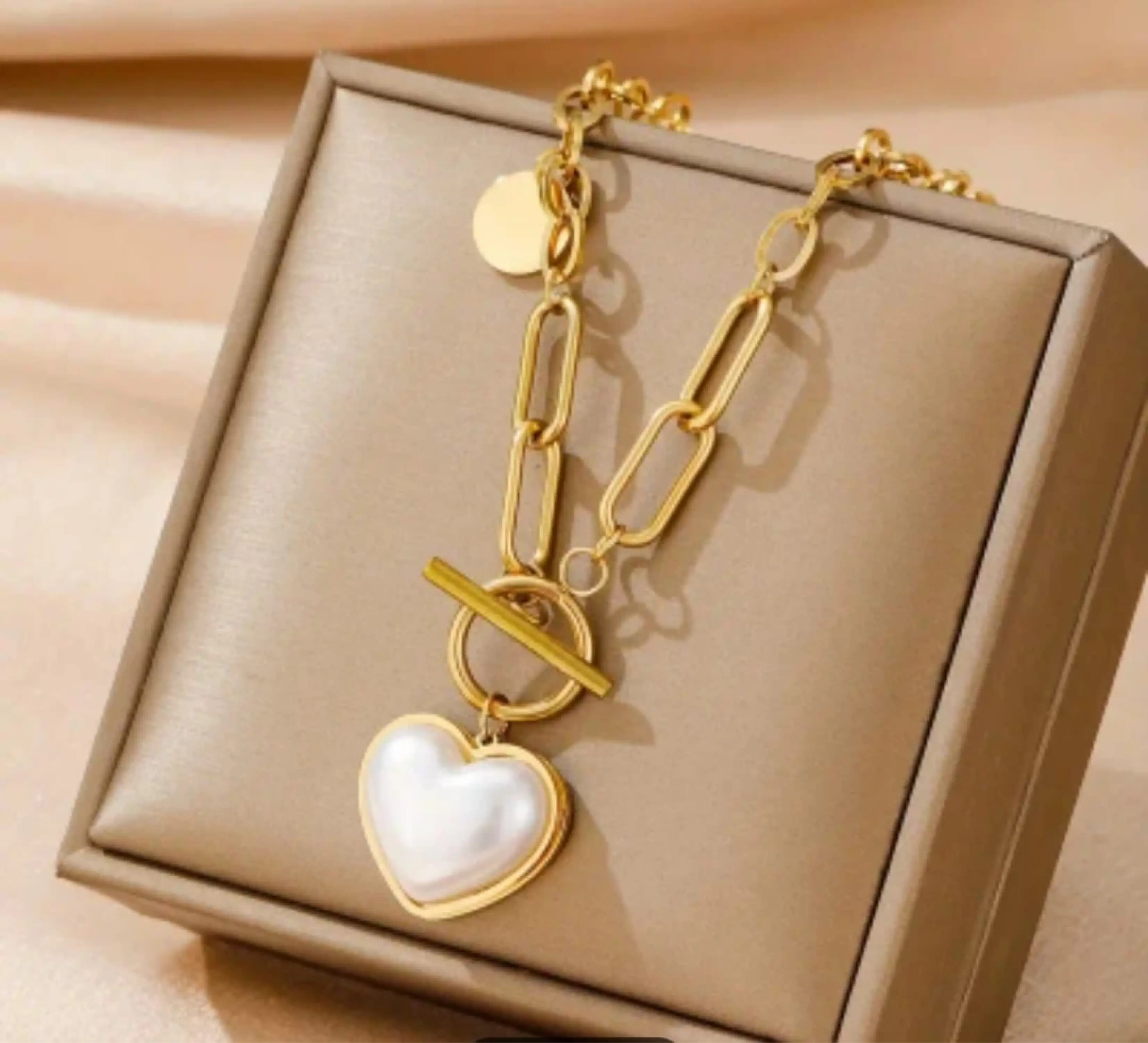 STEEL BEYAZ KALP KOLYE