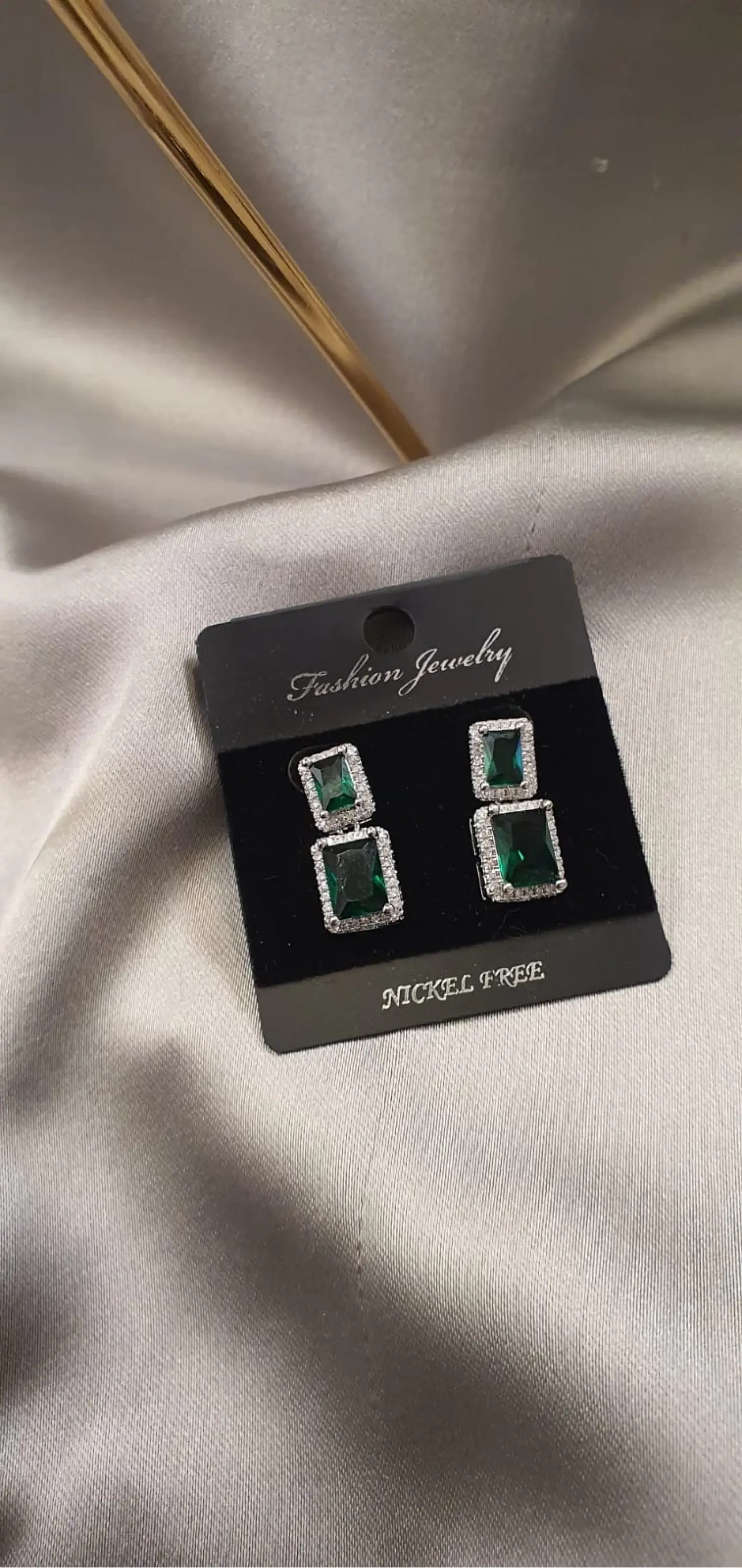 Zircon Jacqueline Küpe (Yeşil)