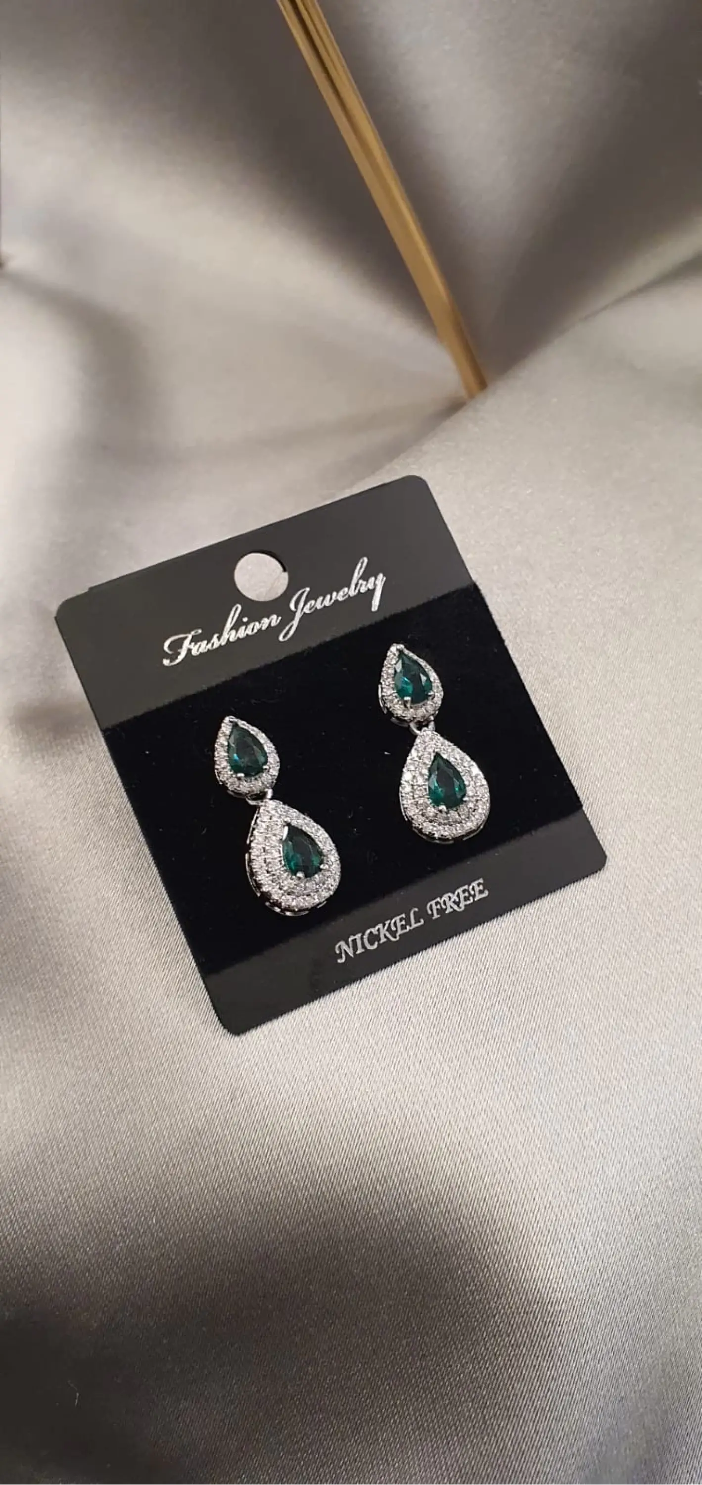 Zircon Juliette Küpe (Yeşil)