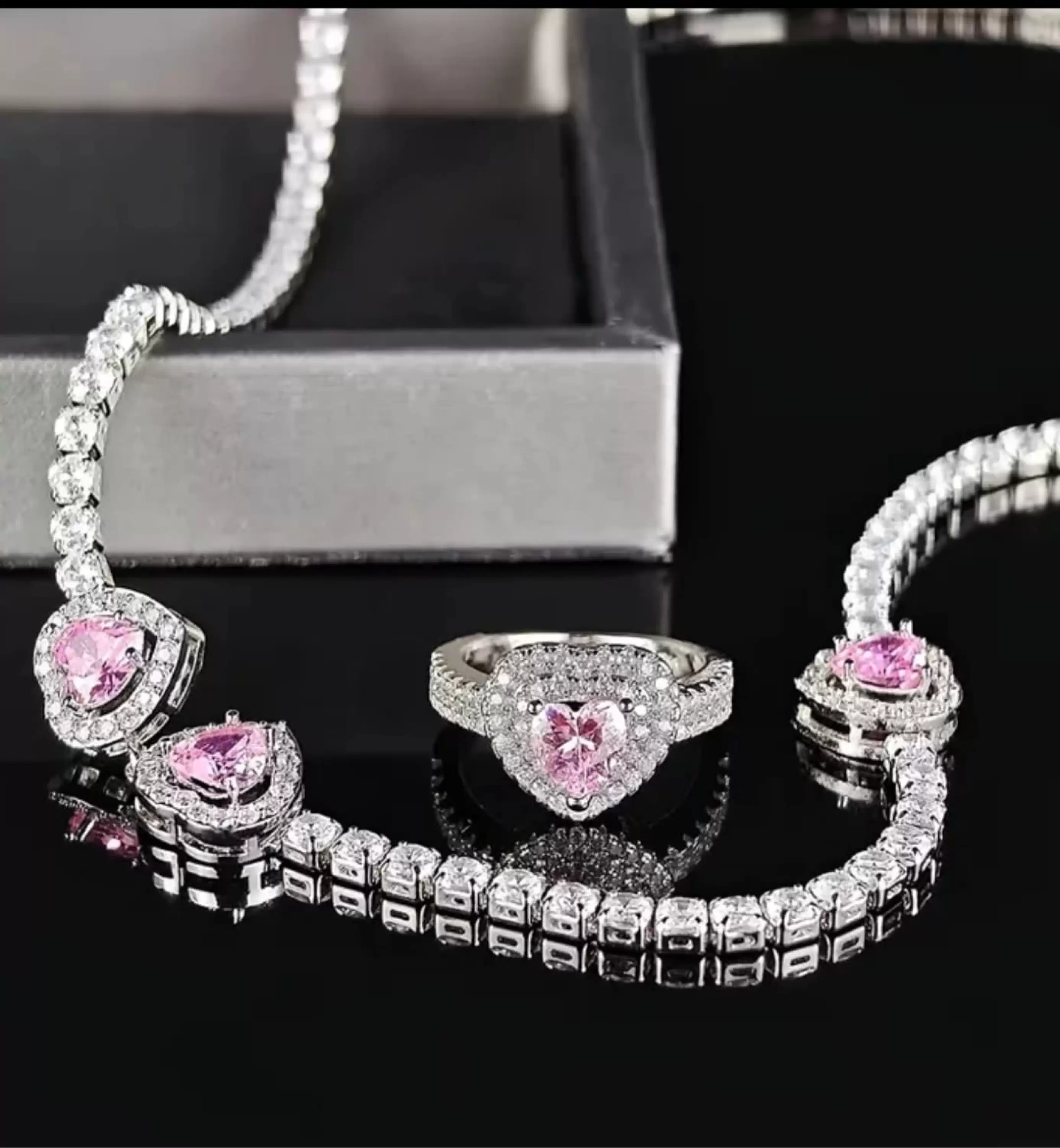 Zircon Olivia Set (Kolye Yüzük  7 numara)
