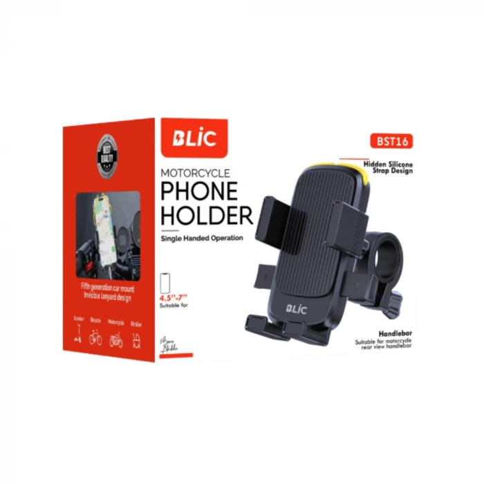 BLİC BST16 Titreşim Önleyicili Gidon Bağlantılı Telefon Tutucu