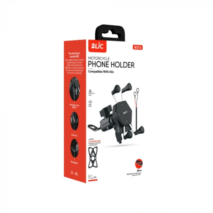 BLİC BST6 USB Girişli Ayna Bağlantılı Telefon Tutucu