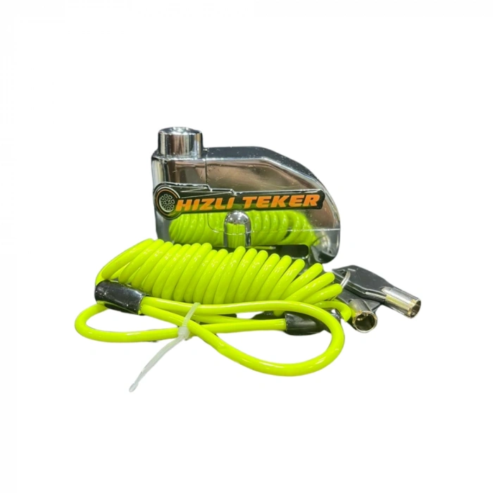 HIZLI TEKER Çelik Alarmlı Disk Kilidi Hatırlatma Kablolu