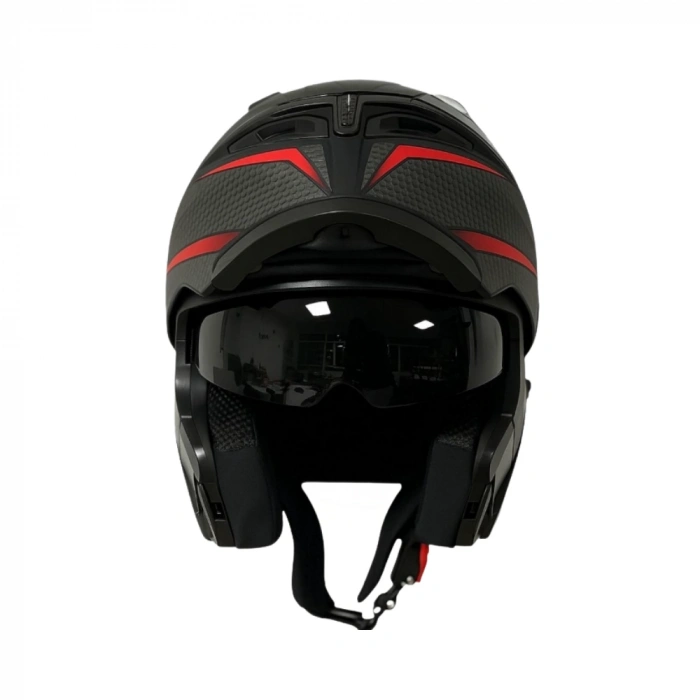 JK 902 Çene Açılır Kask Çene Açılır B1 Karbon Desen