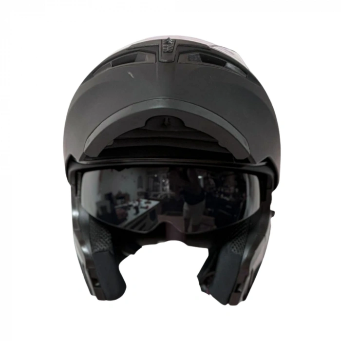 JK 902 Çene Açılır Kask Çene Açılır Mat Siyah