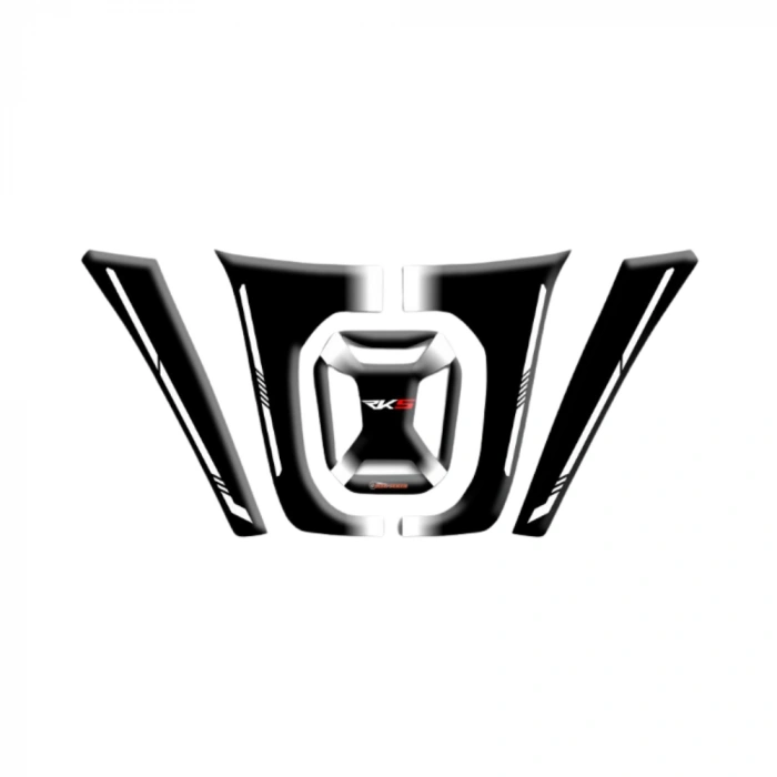 RKS Reale 125 Tank Pad Siyah Beyaz Çizgi