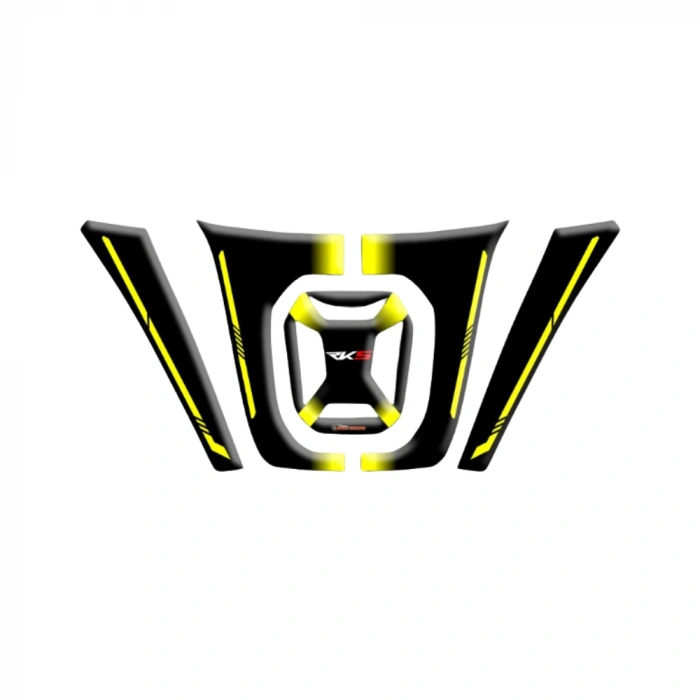 RKS Reale 125 Tank Pad Siyah Sarı Çizgili